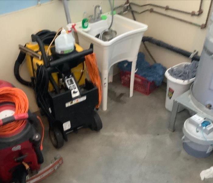 Water heater closet janitorial room