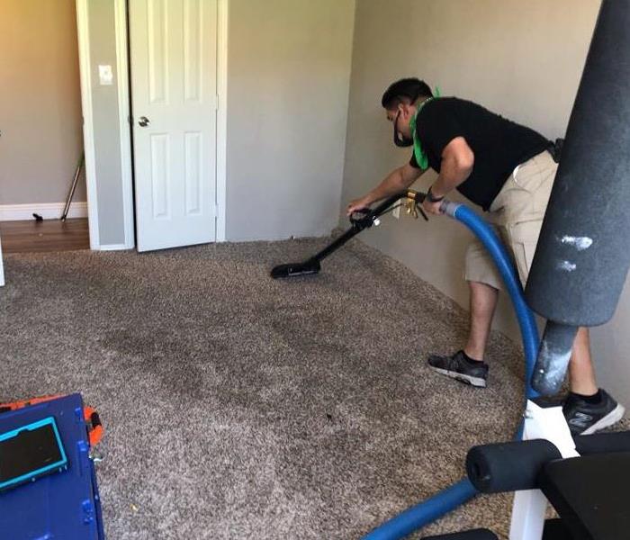 Extracting water from carpet