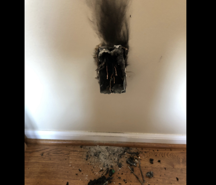 Faulty wiring electrical outlet fire